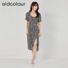 oldcolour2023夏新款法式气质高腰显瘦泡泡袖碎花连衣裙O22101405 商品缩略图2