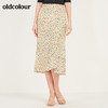 oldcolour春季时尚小碎花优雅小开叉中长款气质半身裙N13063347 商品缩略图4