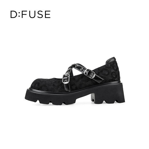 D:FUSE迪芙斯2024年秋季新款时尚圆头鞋甜酷交叉带玛丽珍单鞋增高厚底鞋DF43111368 商品图1