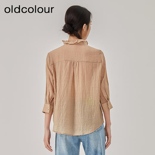 oldcolour2023春季新款法式宽松百搭气质薄款长袖衬衫女O13013362 商品图4