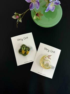 very one 中秋国风盘扣发夹 玉兔奔月 丹桂飘香