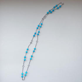 CHIC系列 18K镶无色翡翠、钻石和松石 项链