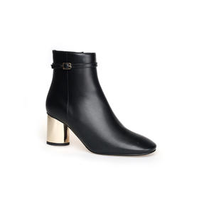 豪麟名鞋BALDININI女鞋短靴牛皮革D5B064N黑色