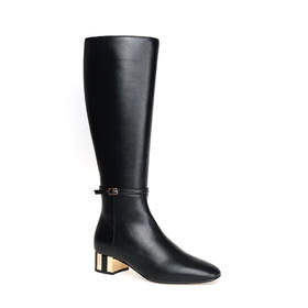 豪麟名鞋BALDININI女鞋长靴牛皮革D5B062N黑色