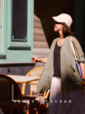  绿野仙踪 羊绒羊毛手工染色开衫