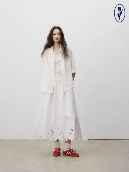 shyshystill/shy202406031/镂空度假感面料短袖衬衫t恤 商品图4