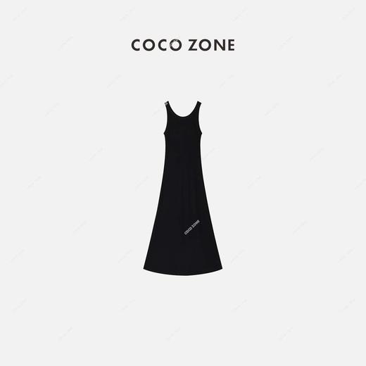 COCO ZONE 法式气质U领无袖针织连衣裙 23C18699 商品图1