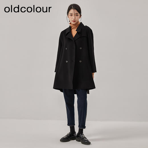 oldcolour冬新款赫本风小个子中长款羊毛大衣外套女O42155276 商品图4