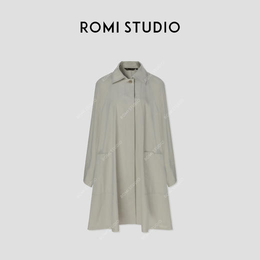 ROMI STUDIO“张弛有度”轻量化100%高密棉肌理感风衣外套 431W5016 商品图1
