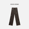 COCO ZONE 秋季新款高腰系绳百搭直筒休闲裤CC2C1434 商品缩略图7