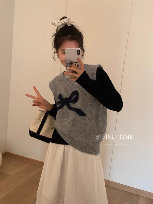 蝴蝶马海毛马甲 商品图6