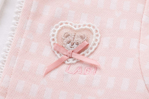 拉比-童衣类（秋）H4森语花边假两件连体衣粉(PH) 商品图3