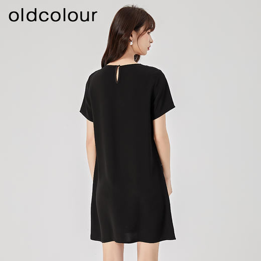 oldcolour2023夏季新款黑色时尚气质宽松显瘦连衣裙女HO26101529 商品图4