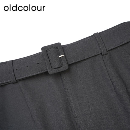 oldcolourA字半身裙春季新款高腰宽松高级通勤中长裙女P11063415 商品图4