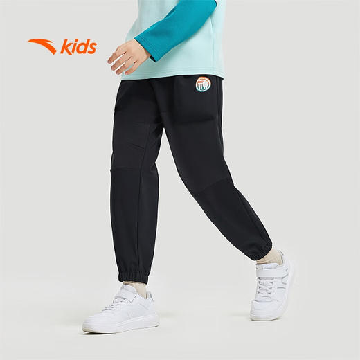 安踏儿童裤子男大童少年顽家梭织运动长裤352438501 商品图0