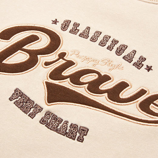 【MQD】童装儿童春新款学院风复古撞色字母休闲圆领卫衣9641W0681 商品图3