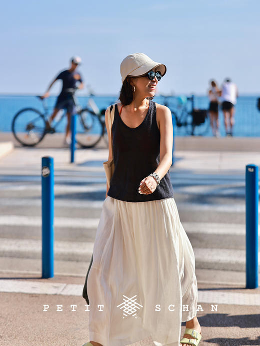 PETIT SCHAN小闪 CLO#560 Lilac Irises 花海里的乌托邦 云朵羊绒系列纯羊绒手工染色背心 商品图3