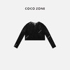 COCO ZONE 气质针织短款长袖上衣开衫镂空设计 23C18836 商品缩略图1