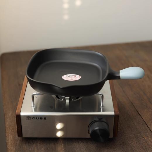 万古烧方形方形单柄陶锅土锅平底锅煎烤盘（可明火） 商品图4