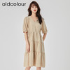 oldcolour2023夏季新款森女系气质高腰V领蛋糕连衣裙O22101241 商品缩略图2