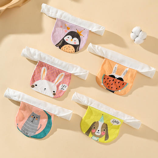 【全棉a类，可爱棉纱吸汗巾】汗巾儿童全棉幼儿a类大号，采用天然新疆长绒棉更亲肤，男女宝纯棉垫背止汗幼儿园隔汗巾吸汗巾QQ 商品图8