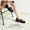 康莉KYQ2K520乐福鞋秋季新款时尚马衔扣粗跟增高英伦一脚蹬通勤女鞋 商品缩略图2