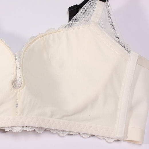 都市丽人内衣自然舒适常规文胸蕾丝薄文胸3/4杯三排扣树脂胶圈LBT2M2 商品图8