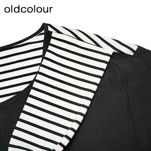 oldcolour夏季新款时尚休闲风海军领宽松显瘦连衣裙女GP21101784 商品图2