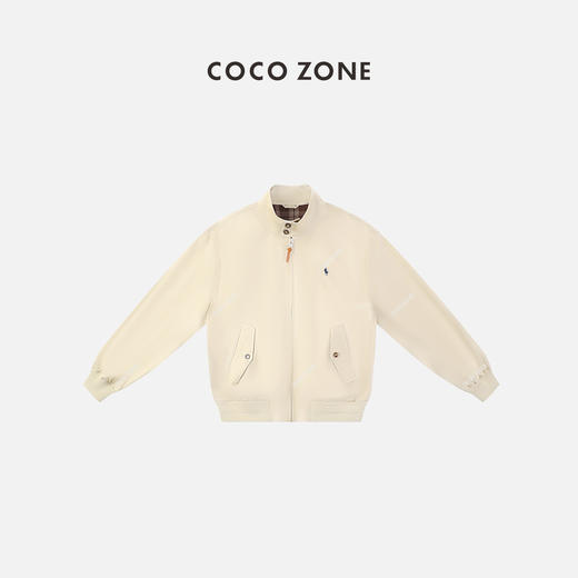 COCO ZONE 2024经典款小立领简约撞色格里休闲夹克外套24C10157 商品图0