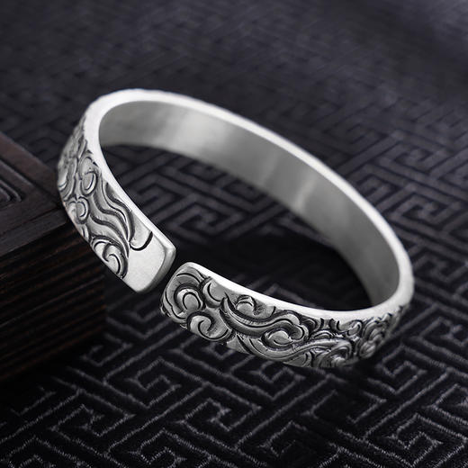 【祥云游踪】子佩集S999银手工手镯原创设计【55082211】2407 商品图3