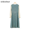 oldcolour秋季新款国风文艺复古长袖牛仔连衣裙女P381009A1 商品缩略图1
