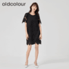 oldcolour2023夏新款黑色设计感小众蕾丝薄款短款连衣裙O22101260 商品缩略图2