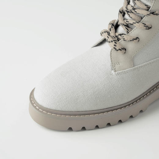 ROMI STUDIO“率性自我”牛反绒拼羊皮系带厚底高筒马丁靴 24SSS114 商品图3