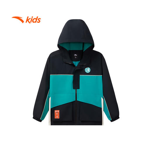 【超值】安踏儿童外套连帽男童梭织运动上衣当季透气舒适运动潮352438603 商品图4