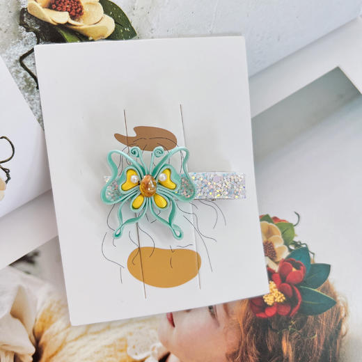 very one国风艺术盘扣 蝴蝶边夹 商品图5