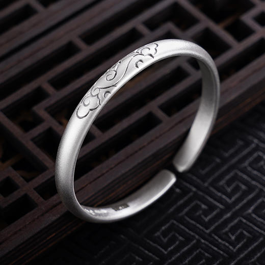 【祥云福照】子佩集S999银手工手镯原创设计【55081206】2407 商品图4