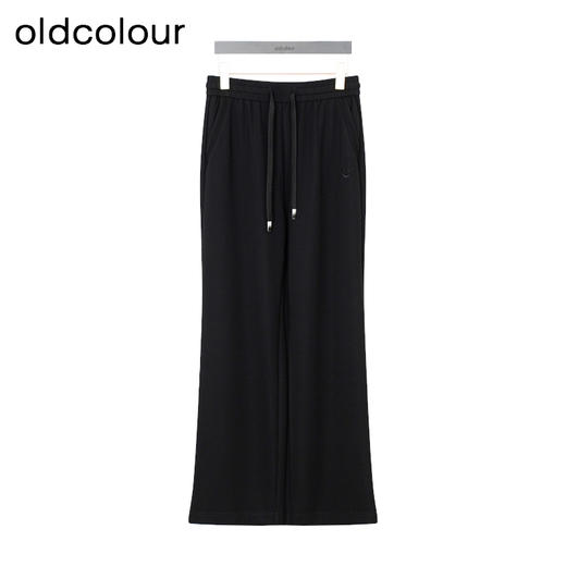 oldcolour秋季新款高腰显瘦喇叭裤修身垂坠感休闲裤女P310704A1 商品图0