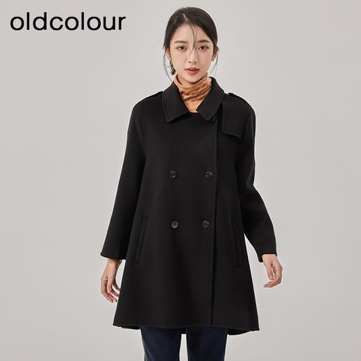 oldcolour冬新款赫本风小个子中长款羊毛大衣外套女O42155276 商品图3