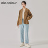 oldcolour2023春季新款卡其色小个子休闲短款西装外套女O11048102 商品缩略图2