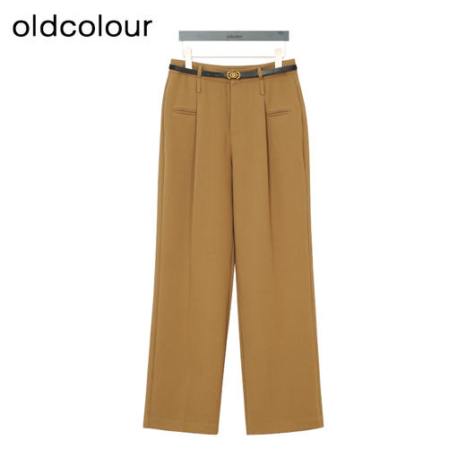 oldcolour秋季新款时尚高级高腰显瘦西装直筒阔腿裤女P320704A1 商品图0