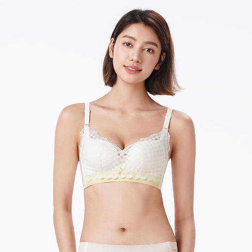 都市丽人内衣自然舒适常规文胸蕾丝薄文胸3/4杯三排扣无钢圈LBT2T7 商品图1