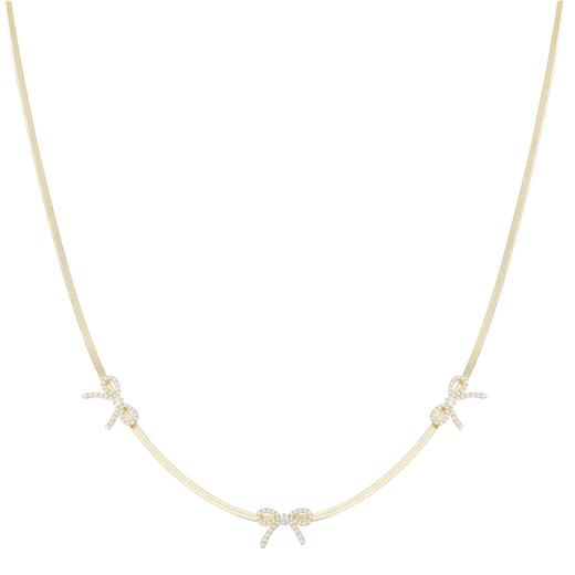 Oflye潮流饰品   高级感气质法式优雅小众设计风格小蝴蝶结珍珠项链 商品图4