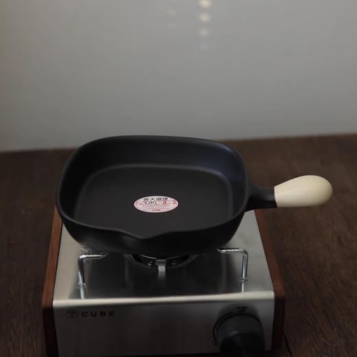 万古烧方形方形单柄陶锅土锅平底锅煎烤盘（可明火） 商品图1