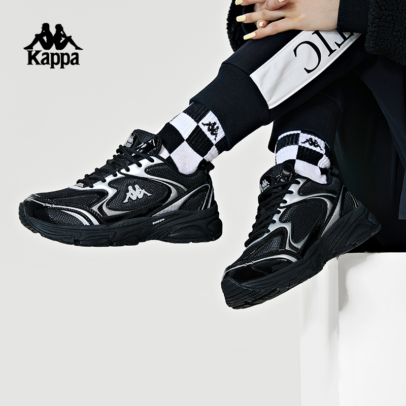 kappa卡帕背靠背新款夏跑鞋女鞋运动鞋男鞋透气跑步休闲老爹鞋女K0DZ5MC39