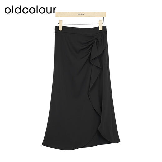 oldcolour夏季新款韩版黑色气质一步裙通勤显瘦鱼尾裙P24063425 商品图0