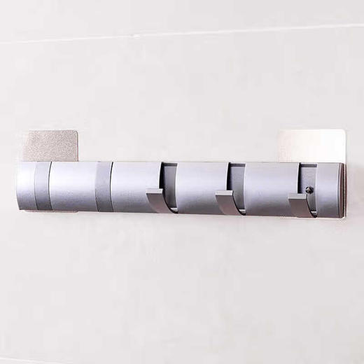 奇丽屋无铝伦比隐藏式五钩架浴室卧室门后帽子毛巾免打孔 商品图1