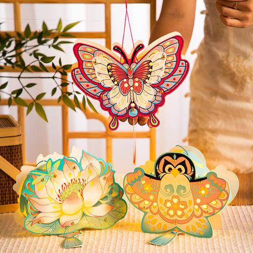 中秋节纸灯笼卡通手提发光兔子花灯手工diy材料包儿童玩具小礼物 商品图3