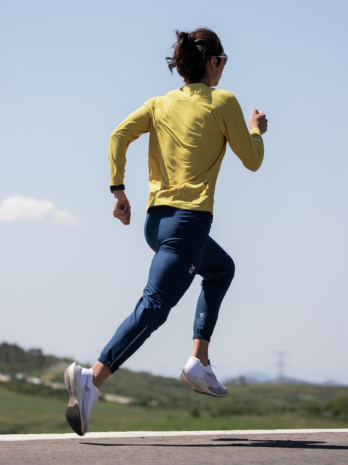 BODYWIT飞羽男弹力跑步长裤