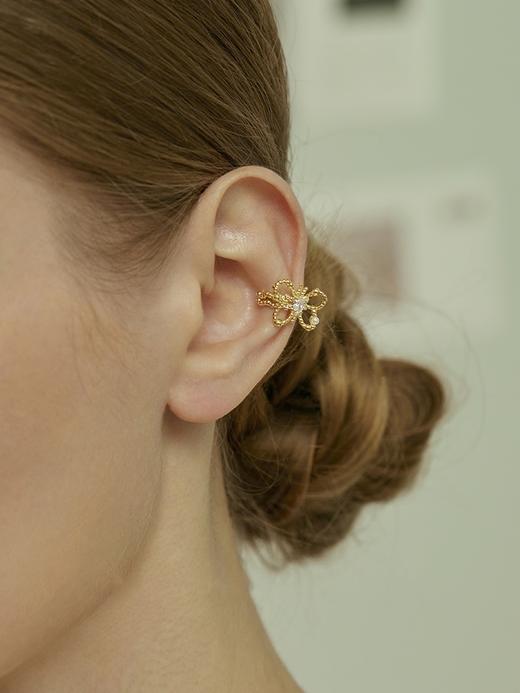 Oflye潮流饰品  金球蝴蝶结耳骨夹新款精致小众时尚无耳洞耳夹女 商品图0