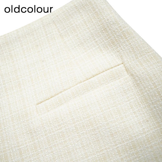 oldcolour秋季新款时尚通勤格纹小香风半身裙中长款女P330615A1 商品图2
